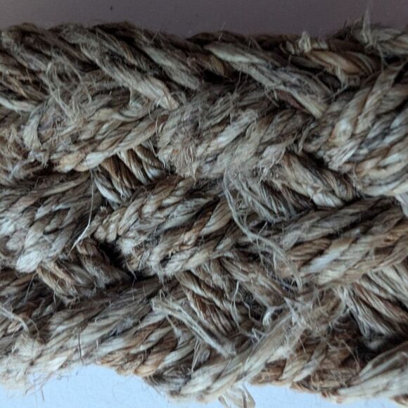 Hemp handmade belt tan natural fibers - Picture 3 of 4